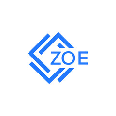 ZOE letter logo design on white background. ZOE  creative initials letter logo concept. ZOE letter design.
