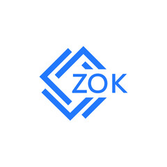 ZOK letter logo design on white background. ZOK  creative initials letter logo concept. ZOK letter design.
