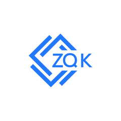 ZQK letter logo design on white background. ZQK  creative initials letter logo concept. ZQK letter design.
