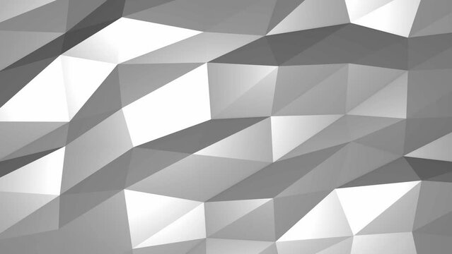 Black and white low poly background effect. 2D computer render graphic