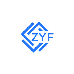 ZYF letter logo design on white background. ZYF  creative initials letter logo concept. ZYF letter design.