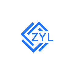 ZYL letter logo design on white background. ZYL  creative initials letter logo concept. ZYL letter design.