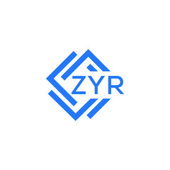 ZYR letter logo design on white background. ZYR  creative initials letter logo concept. ZYR letter design.