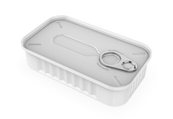 Fototapeta na wymiar Blank Pull Tab Metal Food Can Template, 3d render illustration.
