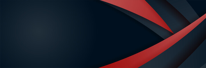 Black and red abstract banner background