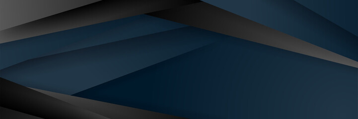 Black and blue abstract banner background