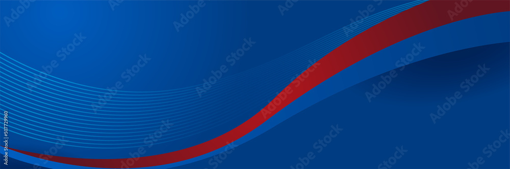 Canvas Prints red and blue abstract banner background