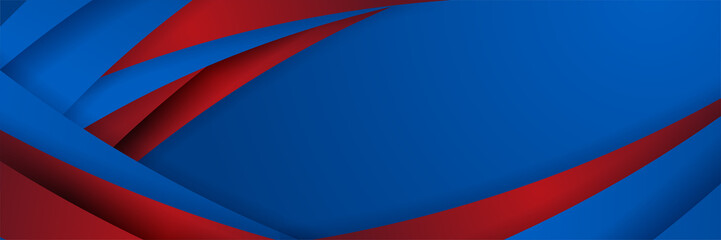 Red and blue abstract banner background