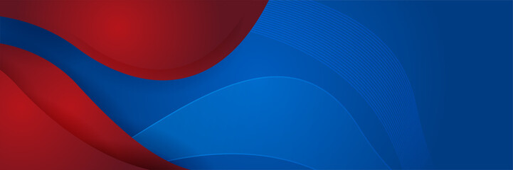 Red and blue abstract banner background