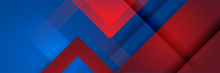 Red and blue abstract banner background