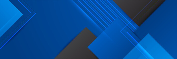 Black and blue abstract banner background