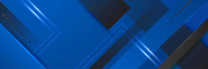 Black and blue abstract banner background