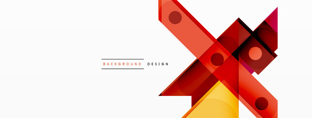 Bright colorful straight lines geometric abstract background. Trendy overlapping lines composition for wallpaper, banner, background or landing