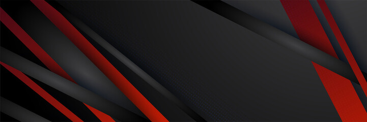 Black and red abstract banner background