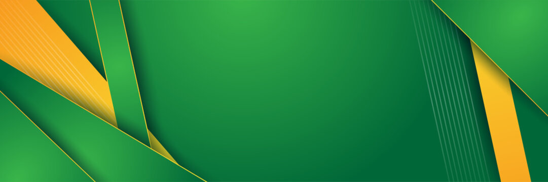 Green And Yellow Abstract Banner Background