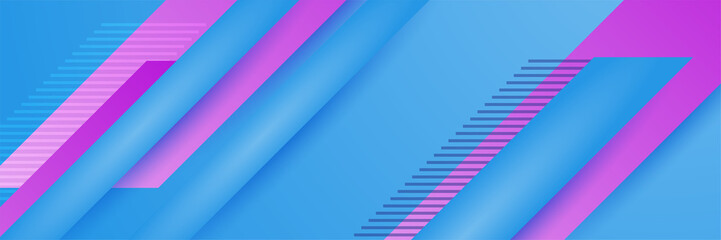 Blue pink and purple abstract banner background