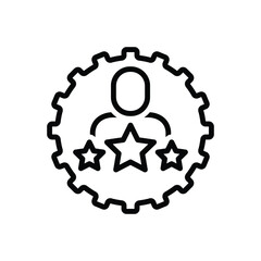 Black line icon for talent