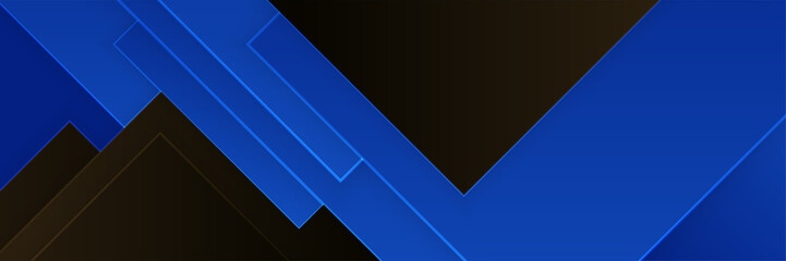 Black and blue abstract banner background