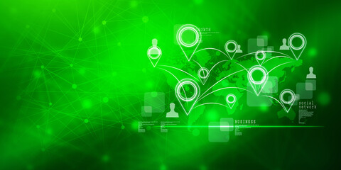 Obraz premium 2d illustration Business Network concept