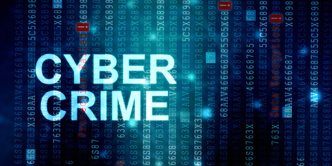 2d illustration abstract Cyber crime


