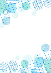 梅雨イメージのかわいい水彩背景