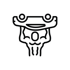 Black line icon for strengthening