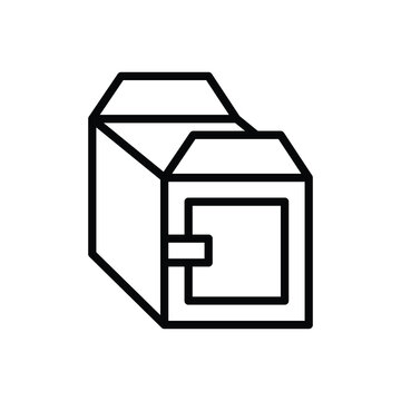 Black Line Icon For Boc Box