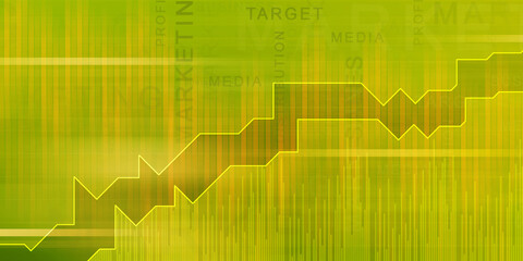 2d rendering Stock market online business concept. business Graph 