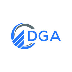 DGA Flat accounting logo design on white background. DGA creative initials Growth graph letter logo concept. DGA business finance logo design .