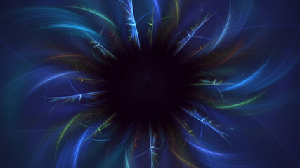 Fototapeta premium 3D rendering abstract round light background