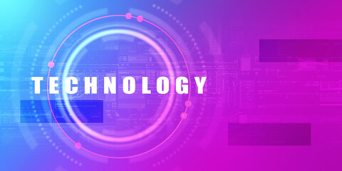 2d illustration abstract technology background concept
