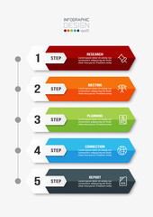 Infographic template business concept with workflow.

