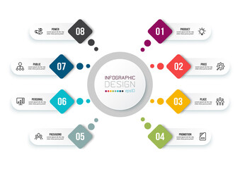Infographic template business concept with diagram.
