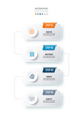 Infographic template business concept with workflow.
