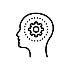 Black line icon for philosophy