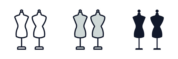 mannequins icon symbol template for graphic and web design collection logo vector illustration - obrazy, fototapety, plakaty