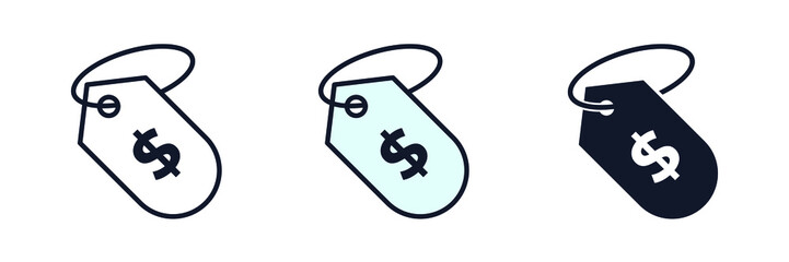 price tag icon symbol template for graphic and web design collection logo vector illustration