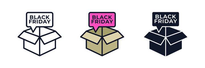 Fototapeta na wymiar black friday icon symbol template for graphic and web design collection logo vector illustration