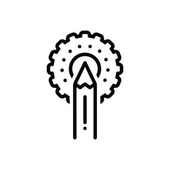 Black line icon for creates