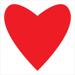 red heart on white background