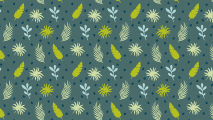 Leaf tropical seamless pattern