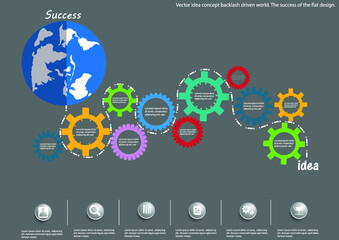Illustration business.design modern  idea and concept think creativity. for Social network,success,plan,think,search,analyze,communicate, futuristic idea innovation technology.