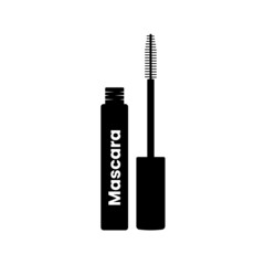 Mascara Silhouette. Black and White Icon Design Element on Isolated White Background