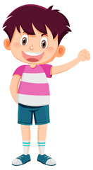 A happy boy cartoon character