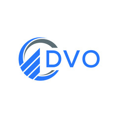 DVO Flat accounting logo design on white  background. DVO creative initials Growth graph letter logo concept. DVO business finance logo design.