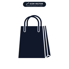 shopping bag icon symbol template for graphic and web design collection logo vector illustration