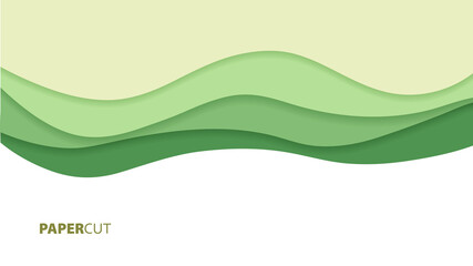 Papercut background in wavy style