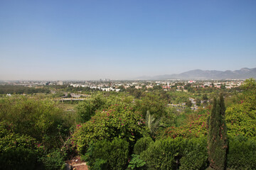 Fototapeta na wymiar Panoramic view of Islamabad from Shakarparian Hills, Pakistan