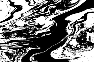 Abastract marble background. Black and white grunge texture. Vector illustration