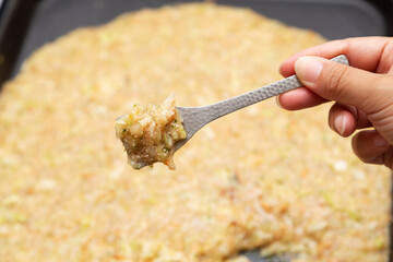ホットプレートでもんじゃ焼き　ホームパーティー